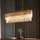 - Conaston - Brushed Aged Brass 4 Light over Island Fitting with Crystal Endon-115950 - Conaston - Brushed Aged Brass 4 Light over Island Fitting with Crystal