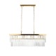- Conaston - Brushed Aged Brass 4 Light over Island Fitting with Crystal Endon-115950 - Conaston - Brushed Aged Brass 4 Light over Island Fitting with Crystal