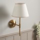 Endon-116024 - Obelisk - Aged Brass Wall Lamp with Vintage White Shade