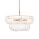 - Montrose - Brushed Aged Brass 6 Light Pendant with Decorative Glass Endon-116976 - Montrose - Brushed Aged Brass 6 Light Pendant with Decorative Glass