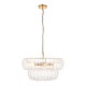 - Montrose - Brushed Aged Brass 6 Light Pendant with Decorative Glass Endon-116976 - Montrose - Brushed Aged Brass 6 Light Pendant with Decorative Glass