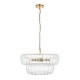 - Montrose - Brushed Aged Brass 6 Light Pendant with Decorative Glass Endon-116976 - Montrose - Brushed Aged Brass 6 Light Pendant with Decorative Glass