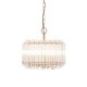 - Valentina - Brushed Aged Brass 3 Light Pendant with Clear Glass Rods Endon-117514 - Valentina - Brushed Aged Brass 3 Light Pendant with Clear Glass Rods