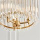 - Valentina - Brushed Aged Brass 3 Light Pendant with Clear Glass Rods Endon-117514 - Valentina - Brushed Aged Brass 3 Light Pendant with Clear Glass Rods