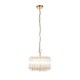 - Valentina - Brushed Aged Brass 3 Light Pendant with Clear Glass Rods Endon-117514 - Valentina - Brushed Aged Brass 3 Light Pendant with Clear Glass Rods