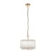 - Valentina - Brushed Aged Brass 3 Light Pendant with Clear Glass Rods Endon-117514 - Valentina - Brushed Aged Brass 3 Light Pendant with Clear Glass Rods