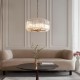 Ceiling Lights - Valentina - Brushed Aged Brass 5 Light Pendant with Clear Glass Rods Endon-117515 - Valentina - Brushed Aged Brass 5 Light Pendant with Clear Glass Rods