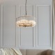 Ceiling Lights - Valentina - Brushed Aged Brass 5 Light Pendant with Clear Glass Rods Endon-117515 - Valentina - Brushed Aged Brass 5 Light Pendant with Clear Glass Rods