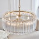 Ceiling Lights - Valentina - Brushed Aged Brass 5 Light Pendant with Clear Glass Rods Endon-117515 - Valentina - Brushed Aged Brass 5 Light Pendant with Clear Glass Rods