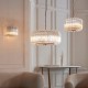 Ceiling Lights - Valentina - Brushed Aged Brass 5 Light Pendant with Clear Glass Rods Endon-117515 - Valentina - Brushed Aged Brass 5 Light Pendant with Clear Glass Rods