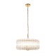 Ceiling Lights - Valentina - Brushed Aged Brass 5 Light Pendant with Clear Glass Rods Endon-117515 - Valentina - Brushed Aged Brass 5 Light Pendant with Clear Glass Rods