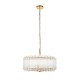 Ceiling Lights - Valentina - Brushed Aged Brass 5 Light Pendant with Clear Glass Rods Endon-117515 - Valentina - Brushed Aged Brass 5 Light Pendant with Clear Glass Rods