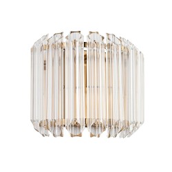 Valentina - Brushed Aged Brass Wall Lamp with Clear Glass Rods Valentina - Brushed Aged Brass Wall Lamp with Clear Glass Rods