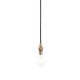 Endon-117662 - Eltham - Brushed Aged Brass Suspension B22 with Black Cable