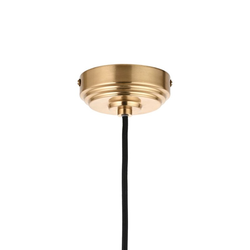 Endon-117662 - Eltham - Brushed Aged Brass Suspension B22 with Black Cable