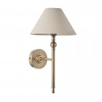 Lille - Antique Brass Wall Lamp with Natural Linen Shade Lille - Antique Brass Wall Lamp with Natural Linen Shade
