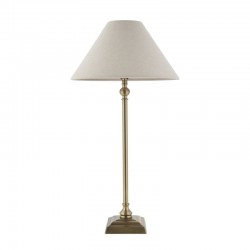 Lille - Antique Brass Table Lamp with Natural Linen Shade ∅ 31 cm Lille - Antique Brass Table Lamp with Natural Linen Shade ∅ 31 cm