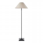Lille - Matt Black Floor Lamp with Natural Linen Shade Lille - Matt Black Floor Lamp with Natural Linen Shade