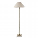 Lille - Antique Brass Floor Lamp with Natural Linen Shade Lille - Antique Brass Floor Lamp with Natural Linen Shade