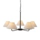 - Lille - Matt Black 5 Light Centre Lamp with Natural Linen Shade Endon-117832 - Lille - Matt Black 5 Light Centre Lamp with Natural Linen Shade
