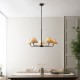 - Lille - Matt Black 5 Light Centre Lamp with Natural Linen Shade Endon-117832 - Lille - Matt Black 5 Light Centre Lamp with Natural Linen Shade