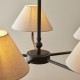 - Lille - Matt Black 5 Light Centre Lamp with Natural Linen Shade Endon-117832 - Lille - Matt Black 5 Light Centre Lamp with Natural Linen Shade