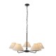 - Lille - Matt Black 5 Light Centre Lamp with Natural Linen Shade Endon-117832 - Lille - Matt Black 5 Light Centre Lamp with Natural Linen Shade