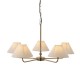 Endon-117833 - Lille - Antique Brass 5 Light Centre Lamp with Natural Linen Shade