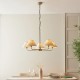 Endon-117833 - Lille - Antique Brass 5 Light Centre Lamp with Natural Linen Shade