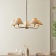 Endon-117833 - Lille - Antique Brass 5 Light Centre Lamp with Natural Linen Shade