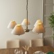 Endon-117833 - Lille - Antique Brass 5 Light Centre Lamp with Natural Linen Shade