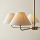 Endon-117833 - Lille - Antique Brass 5 Light Centre Lamp with Natural Linen Shade
