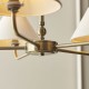 Endon-117833 - Lille - Antique Brass 5 Light Centre Lamp with Natural Linen Shade
