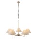 Endon-117833 - Lille - Antique Brass 5 Light Centre Lamp with Natural Linen Shade