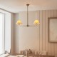 - Lille - Antique Brass 2 Light over Island Fitting with Natural Linen Shade Endon-117835 - Lille - Antique Brass 2 Light over Island Fitting with Natural Linen Shade