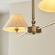 - Lille - Antique Brass 2 Light over Island Fitting with Natural Linen Shade Endon-117835 - Lille - Antique Brass 2 Light over Island Fitting with Natural Linen Shade
