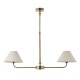 - Lille - Antique Brass 2 Light over Island Fitting with Natural Linen Shade Endon-117835 - Lille - Antique Brass 2 Light over Island Fitting with Natural Linen Shade