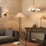 Lille - Matt Black Table Lamp with Natural Linen Shade ∅ 22 cm Lille - Matt Black Table Lamp with Natural Linen Shade ∅ 22 cm
