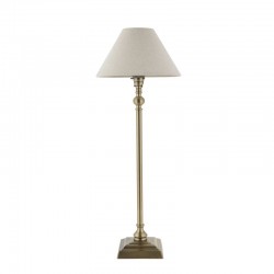Lille - Antique Brass Table Lamp with Natural Linen Shade ∅ 22 cm Lille - Antique Brass Table Lamp with Natural Linen Shade ∅ 22 cm