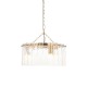 - Karine - Brushed Aged Brass 3 Light Pendant with Clear Textured Glass Panels Endon-118467 - Karine - Brushed Aged Brass 3 Light Pendant with Clear Textured Glass Panels