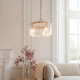 - Karine - Brushed Aged Brass 3 Light Pendant with Clear Textured Glass Panels Endon-118467 - Karine - Brushed Aged Brass 3 Light Pendant with Clear Textured Glass Panels
