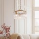 - Karine - Brushed Aged Brass 3 Light Pendant with Clear Textured Glass Panels Endon-118467 - Karine - Brushed Aged Brass 3 Light Pendant with Clear Textured Glass Panels