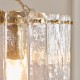 - Karine - Brushed Aged Brass 3 Light Pendant with Clear Textured Glass Panels Endon-118467 - Karine - Brushed Aged Brass 3 Light Pendant with Clear Textured Glass Panels