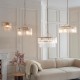 - Karine - Brushed Aged Brass 3 Light Pendant with Clear Textured Glass Panels Endon-118467 - Karine - Brushed Aged Brass 3 Light Pendant with Clear Textured Glass Panels