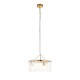 - Karine - Brushed Aged Brass 3 Light Pendant with Clear Textured Glass Panels Endon-118467 - Karine - Brushed Aged Brass 3 Light Pendant with Clear Textured Glass Panels