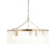 - Karine - Brushed Aged Brass 5 Light Pendant with Clear Textured Glass Panels Endon-118468 - Karine - Brushed Aged Brass 5 Light Pendant with Clear Textured Glass Panels