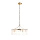 - Karine - Brushed Aged Brass 5 Light Pendant with Clear Textured Glass Panels Endon-118468 - Karine - Brushed Aged Brass 5 Light Pendant with Clear Textured Glass Panels