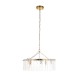 - Karine - Brushed Aged Brass 5 Light Pendant with Clear Textured Glass Panels Endon-118468 - Karine - Brushed Aged Brass 5 Light Pendant with Clear Textured Glass Panels