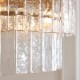 - Karine - Brushed Aged Brass 5 Light Pendant with Clear Textured Glass Panels Endon-118469 - Karine - Brushed Aged Brass 5 Light Pendant with Clear Textured Glass Panels