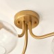 - Jacob - Warm Brass 3 Light Semi Flush with Clear Bubble Glass Endon-118507 - Jacob - Warm Brass 3 Light Semi Flush with Clear Bubble Glass